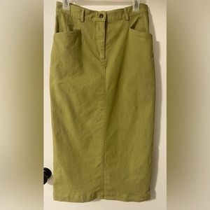 Christopher & Banks Olive Green Maxi Skirt